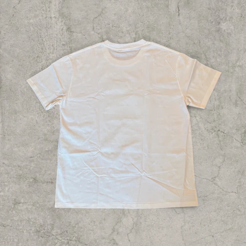 Cherry vintage style T-shirt with front graphic in white with burgundy red print.