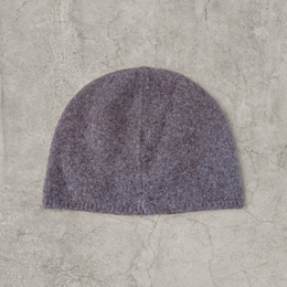 Japanese knit beanie hat in brown fluff