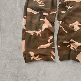 Super baggy wide-leg Korean joggers in khaki beige camouflage