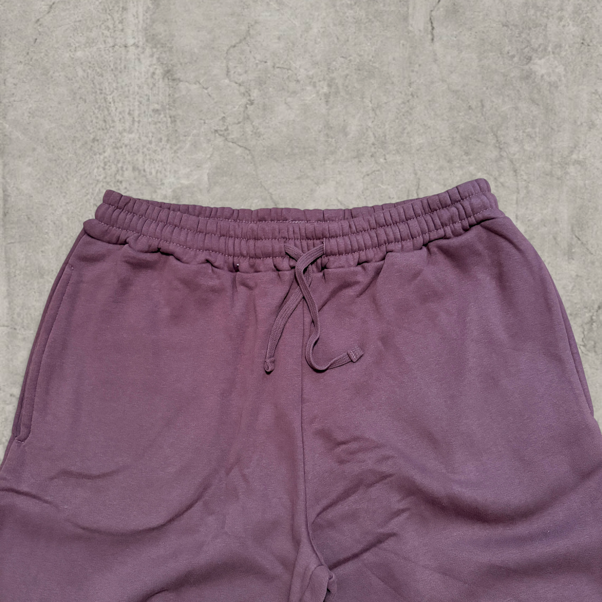 Super baggy wide leg Korean joggers in dark purple.