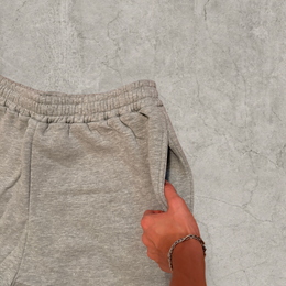 Super baggy wide leg Korean joggers in grey.