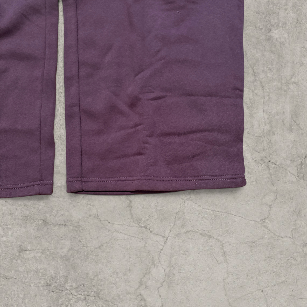 Super baggy wide leg Korean joggers in dark purple.