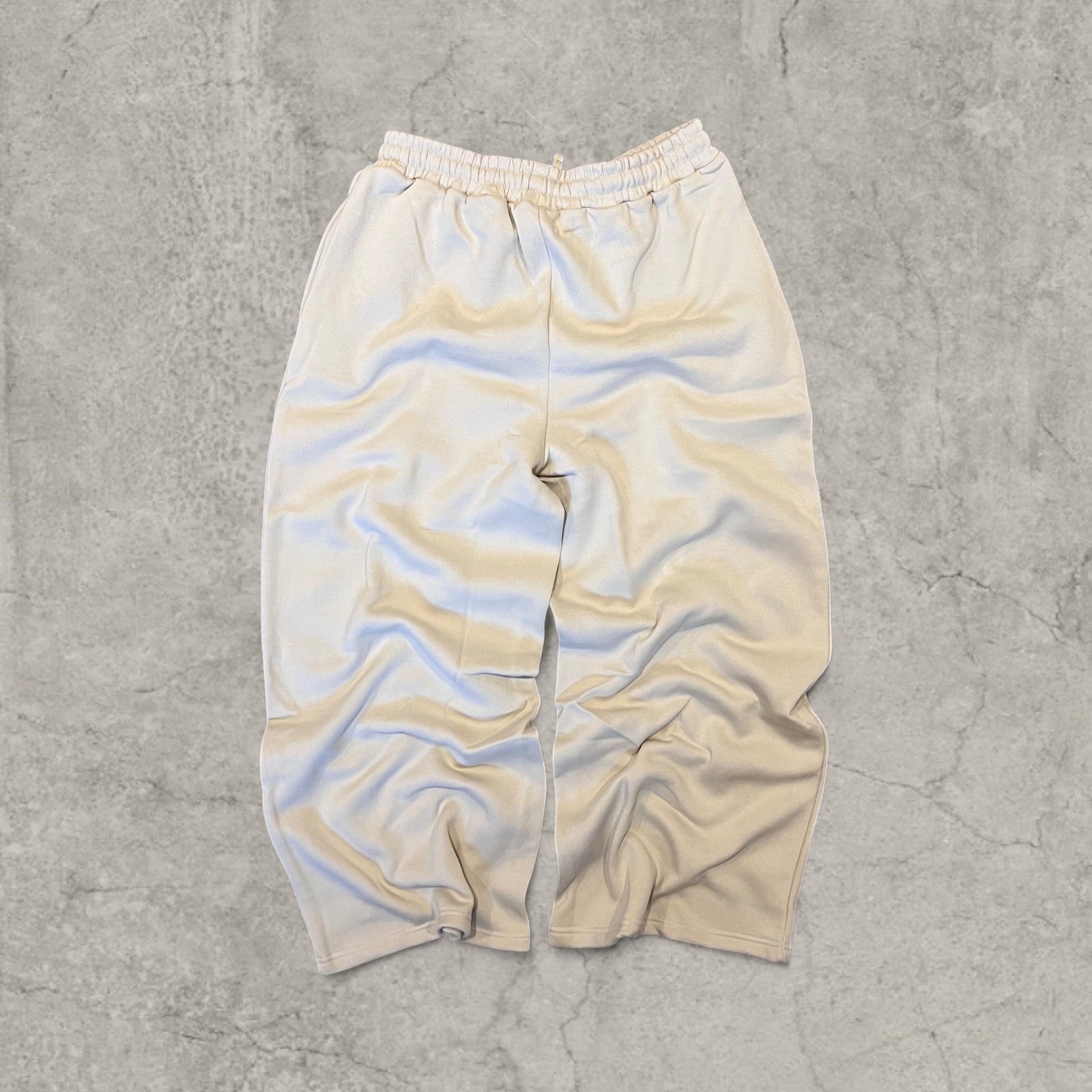 Super baggy wide leg Korean joggers in cream