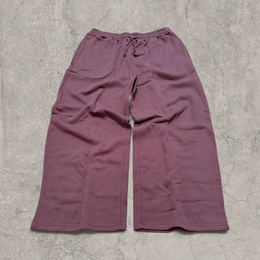 Super baggy wide leg Korean joggers in dark purple.