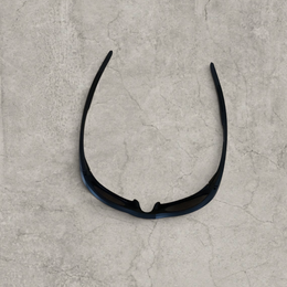 UV400 sunglasses with black lens in black frame.