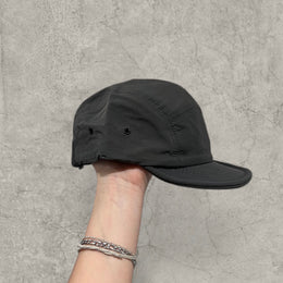 Korean outdoor hiking hat cap with triangular badge in grey
