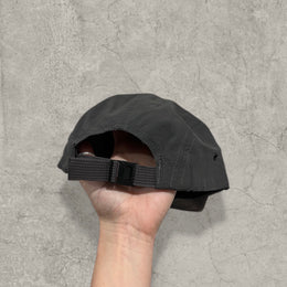 Korean outdoor hiking hat cap with triangular badge in grey