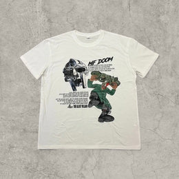 Mf doom madvillain graphic t-shirt in white