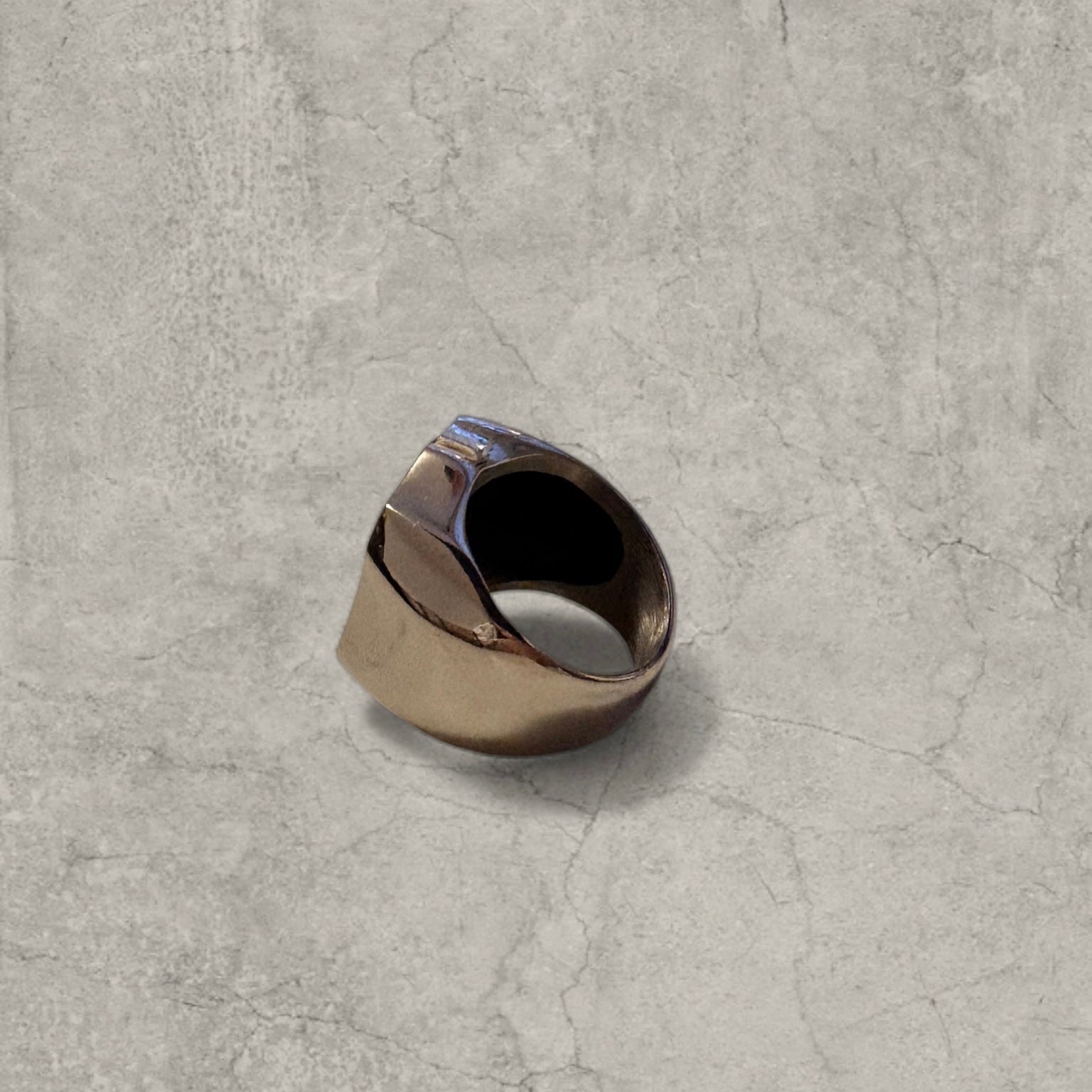 Stainless steel ring with route 66 design in silver