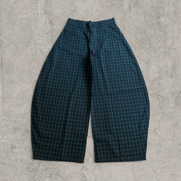 Vintage Style checkered Wide Leg Trousers in navy blue – Korean Japanese Tailored Fit