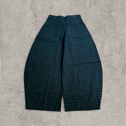 Vintage Style checkered Wide Leg Trousers in navy blue – Korean Japanese Tailored Fit