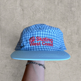 Vintage style baseball cap in blue with Skate club logo.