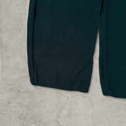 Super baggy wide leg Korean fleece joggers in dark green.