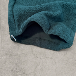 Super baggy wide leg Korean fleece joggers in dark green.