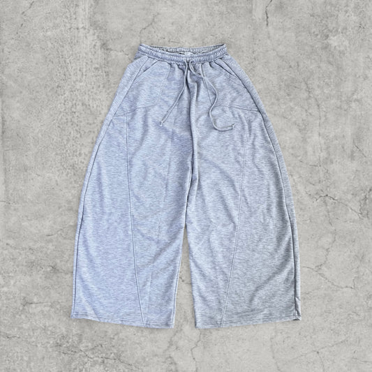 Super baggy wide leg Korean joggers in grey