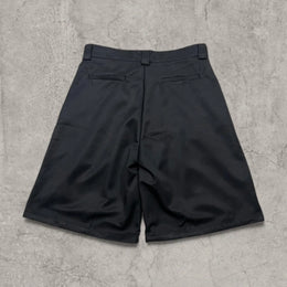 Insane baggy relaxed fit Japanese tailored shorts in black with pleats.