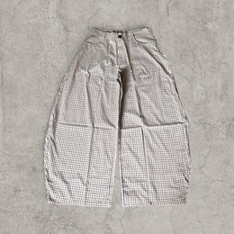 Vintage Style checkered Wide Leg Trousers – Korean Japanese Tailored Fit