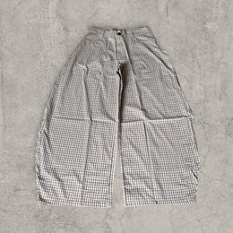 Vintage Style checkered Wide Leg Trousers – Korean Japanese Tailored Fit