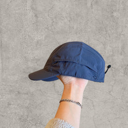 Vintage Korean hiking cap with adjustable fit in navy