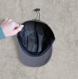 Vintage Korean hiking cap with water-resistant finish in camel