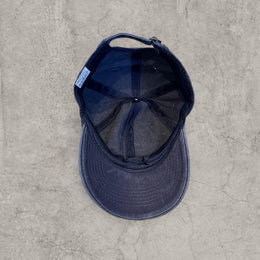Vintage style baseball cap with yellow camel logo in navy blue