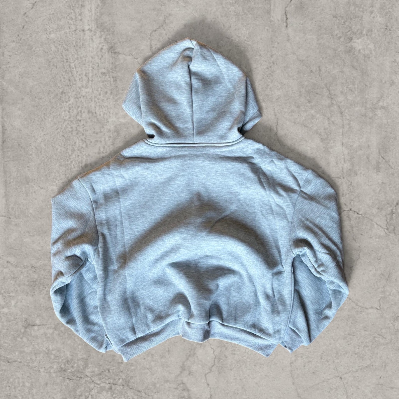 Incredible baggy boxy Korean zip-up hoodie jumper in grey with leopard print.