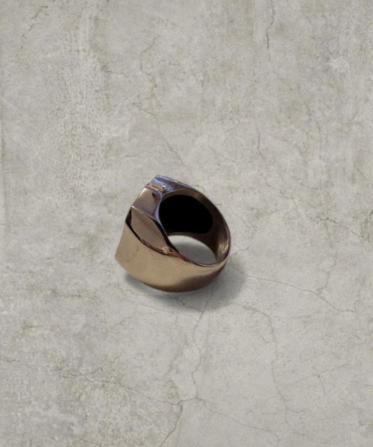 Cool vintage style silver stainless steel ring with route 66. One size.