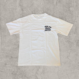 Beer vintage style T-shirt with front graphic in white.