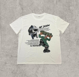 MF Doom Madvillain vintage style T-shirt with front graphic in white.