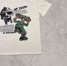 MF Doom Madvillain vintage style T-shirt with front graphic in white.