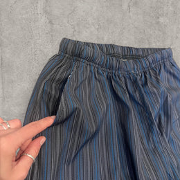 Lovely vintage style baggy wide leg striped trousers in blue.