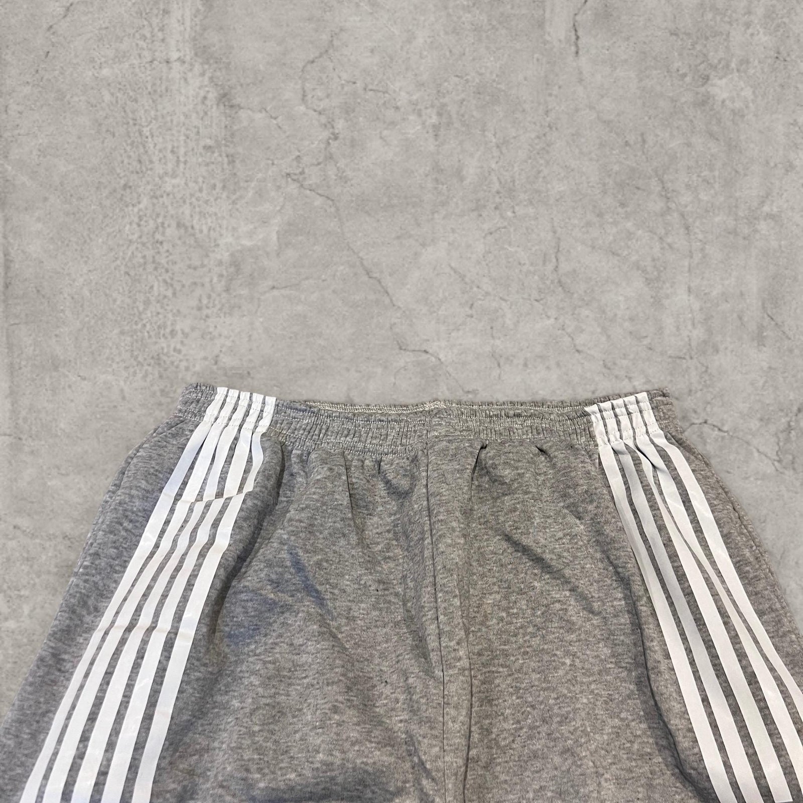Incredible super baggy wide leg Korean joggers in grey with white stripe.