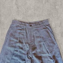 Insane baggy relaxed fit tailored trousers in grey/beige with herringbone.
