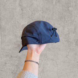 Vintage Korean hiking cap with adjustable fit in navy