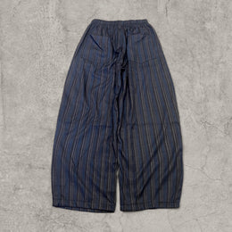 Lovely vintage style baggy wide leg striped trousers in blue.