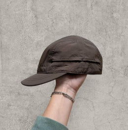 Vintage Korean hiking cap with water-resistant finish in camel