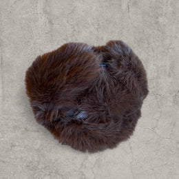 Russian Ushanka fluffy winter hat in brown grey faux fur thick fluff. One size.