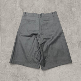 Insane baggy relaxed fit Japanese tailored shorts in grey with pleats.