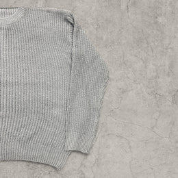 Vintage knitted jumper sweater in grey.