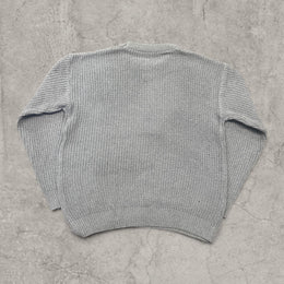 Vintage knitted jumper sweater in grey.
