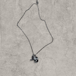 Cool vintage style Western cowboy necklace in stainless steel silver colour pendant. One size.