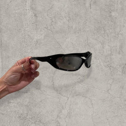 Insane UV400 sunglasses in black with silver reflective lense. One size.