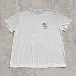 Espresso coffee vintage style T-shirt with front graphic in white.