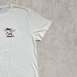 Espresso coffee vintage style T-shirt with front graphic in white.