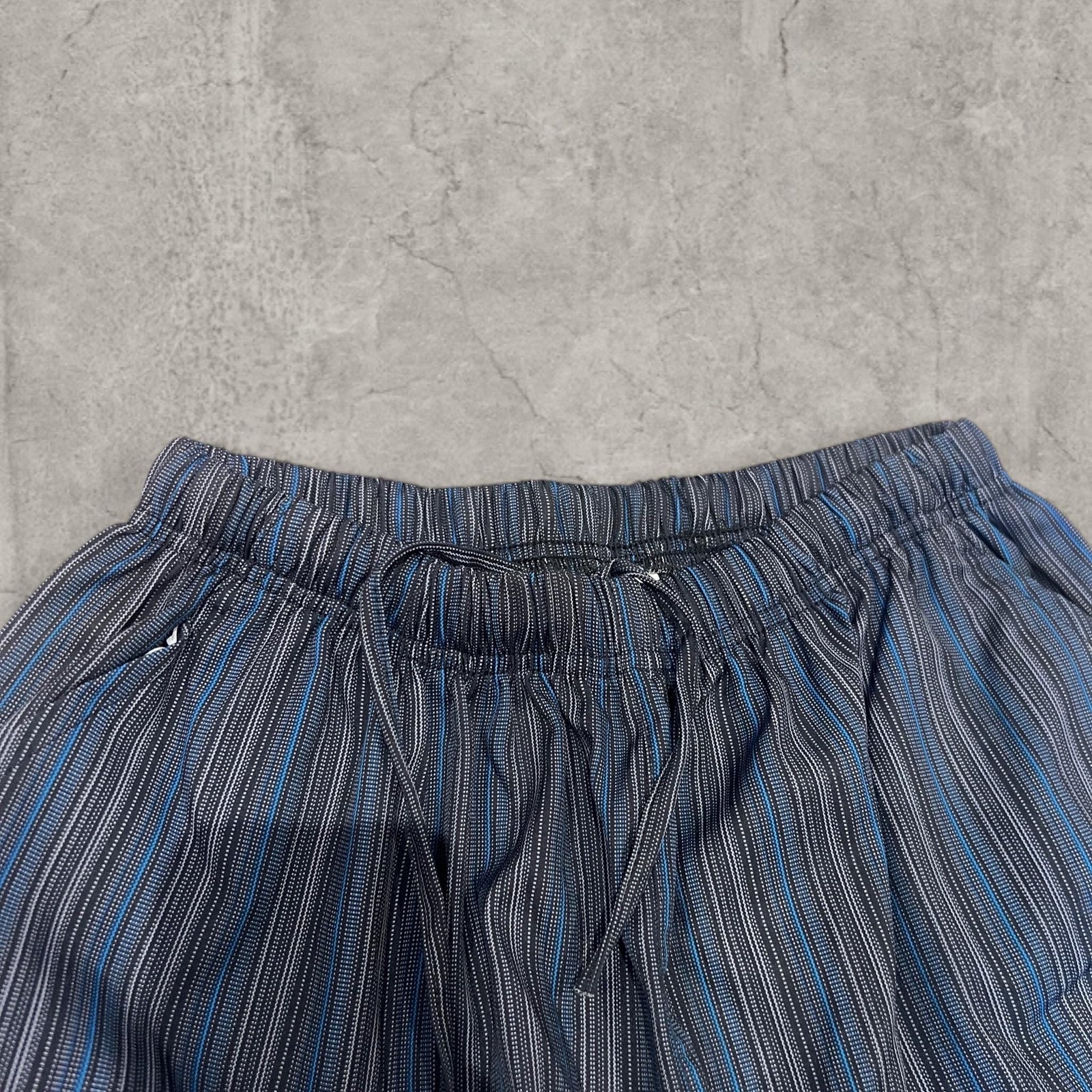 Lovely vintage style baggy wide leg striped trousers in blue.