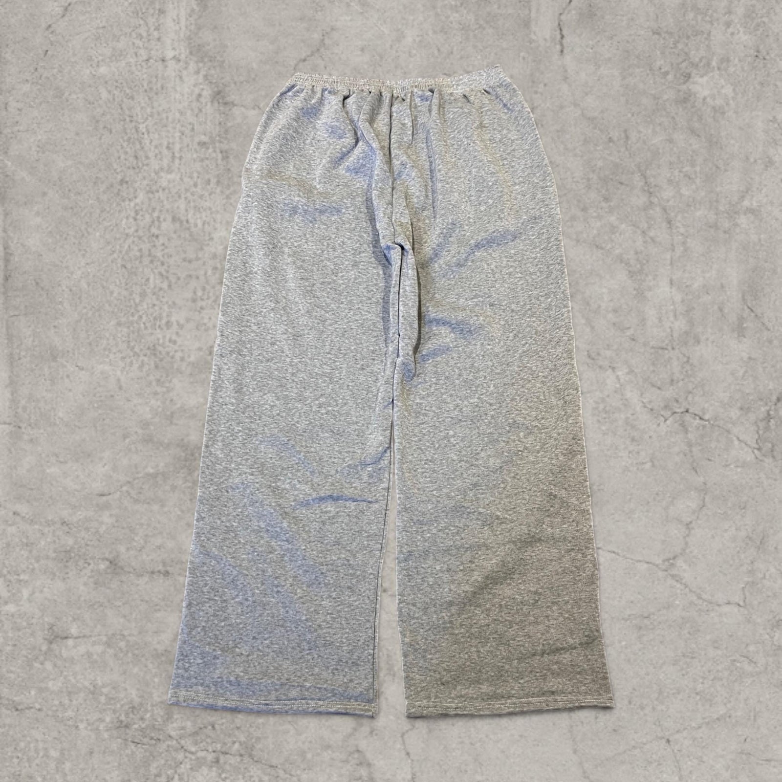 Incredible super baggy wide leg Korean joggers in grey with white stripe.