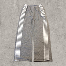 Incredible super baggy wide leg Korean joggers in grey with white stripe.