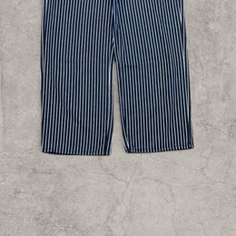 Insane baggy relaxed fit jeans in navy blue with white pinstripe.