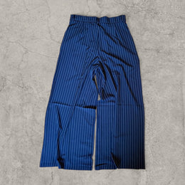 Wide-leg trousers with pinstripe in navy blue Japanese Korean style