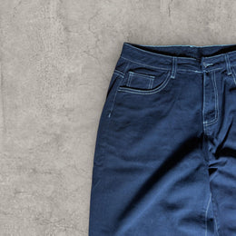 Cool wide leg skater Japanese style jeans in black with embroidery.